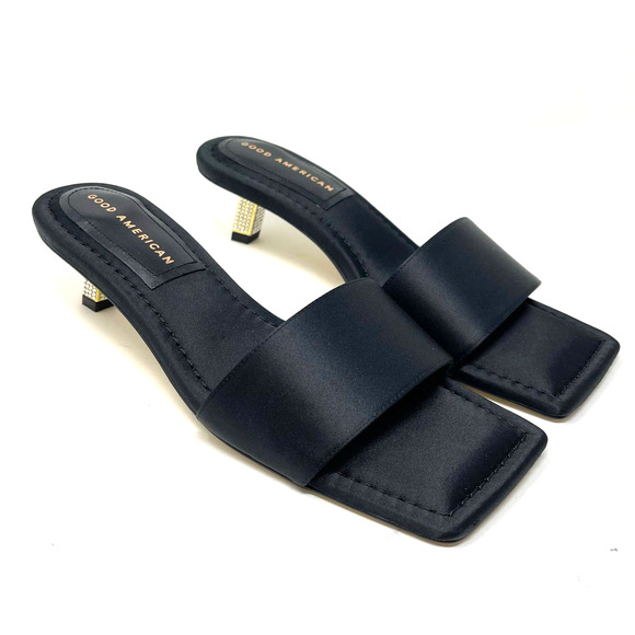 Good American Kickstand Slide Sandal Mules Black Size 6.5 GA117K-X - Picture 8 of 10